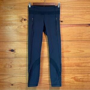 Lululemon Inspire Tight II Mesh Leggings in Nocturnal Teal Navy Blue 4 W5G33S